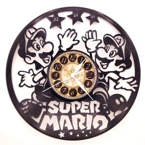 SUPER MARIO BRO.s vinyl record clock